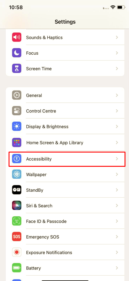 iphone screenshot accessibility 