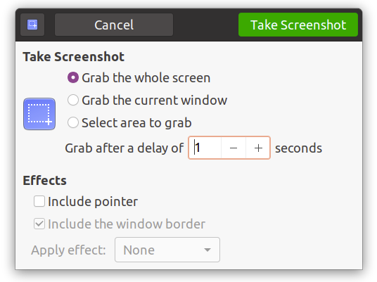 take a screenshot on Ubuntu